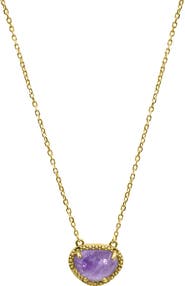 ADORNIA FINE 14K Yellow Gold Plated Sterling Silver Birthstone Pendant Necklace