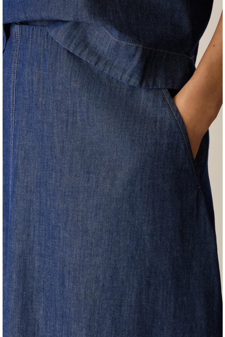 Organic Cotton Denim Skirt, Alternate, color, DARK INDIGO
