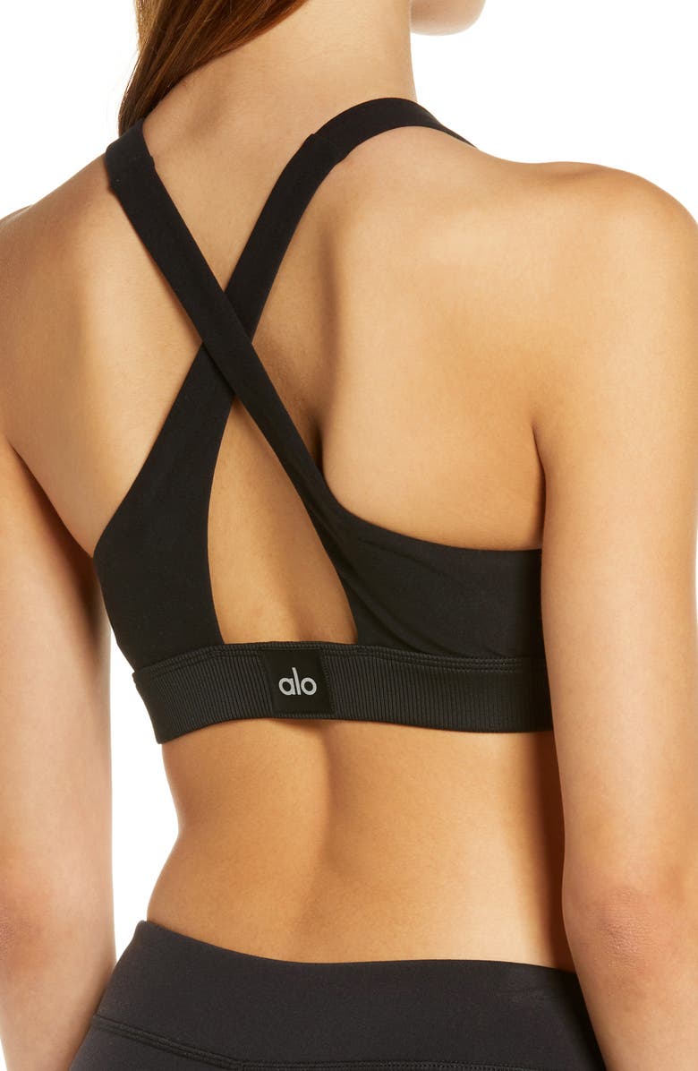 Alo Iconic '90s Alosoft Sports Bra, Alternate, color, 