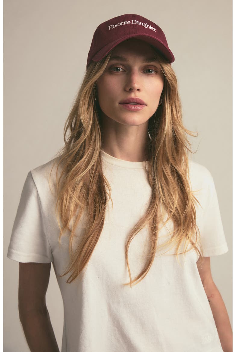 Classic Logo Cotton Twill Baseball Cap, Alternate, color, SANGRIA NIGHTS