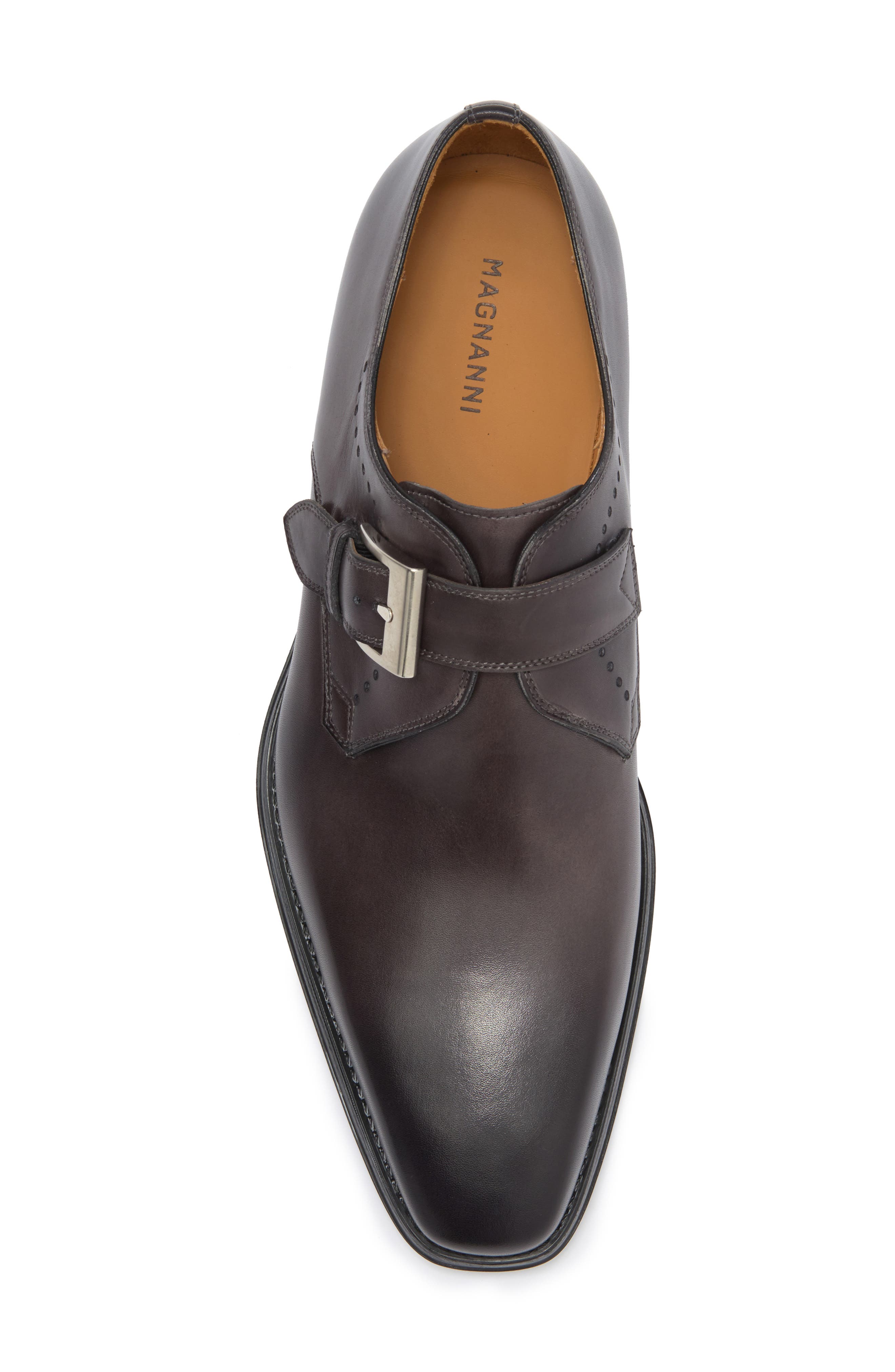 Easton Stamp Monk Strap Shoe, Alternate, color, GREY