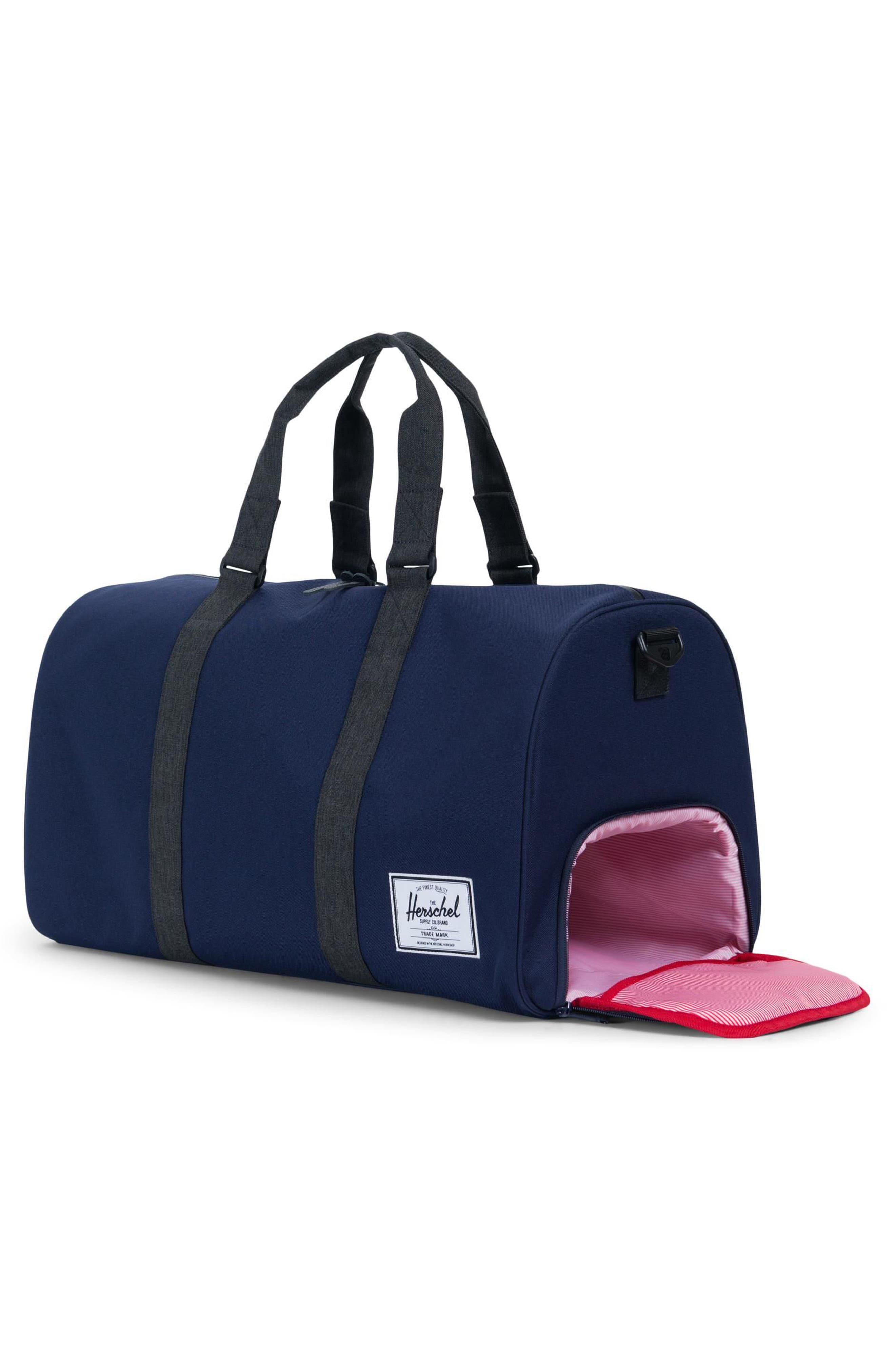 'Novel' Duffel Bag, Alternate, color, PEA COAT/ BLACK CROSSHATCH