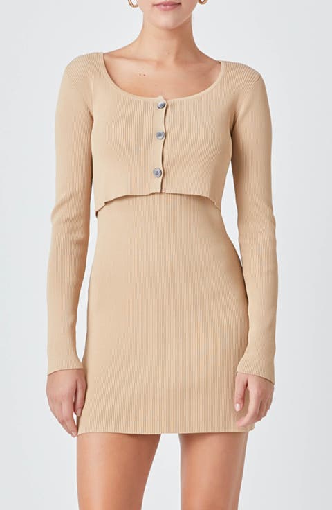 Ribbed Cropped Cardigan