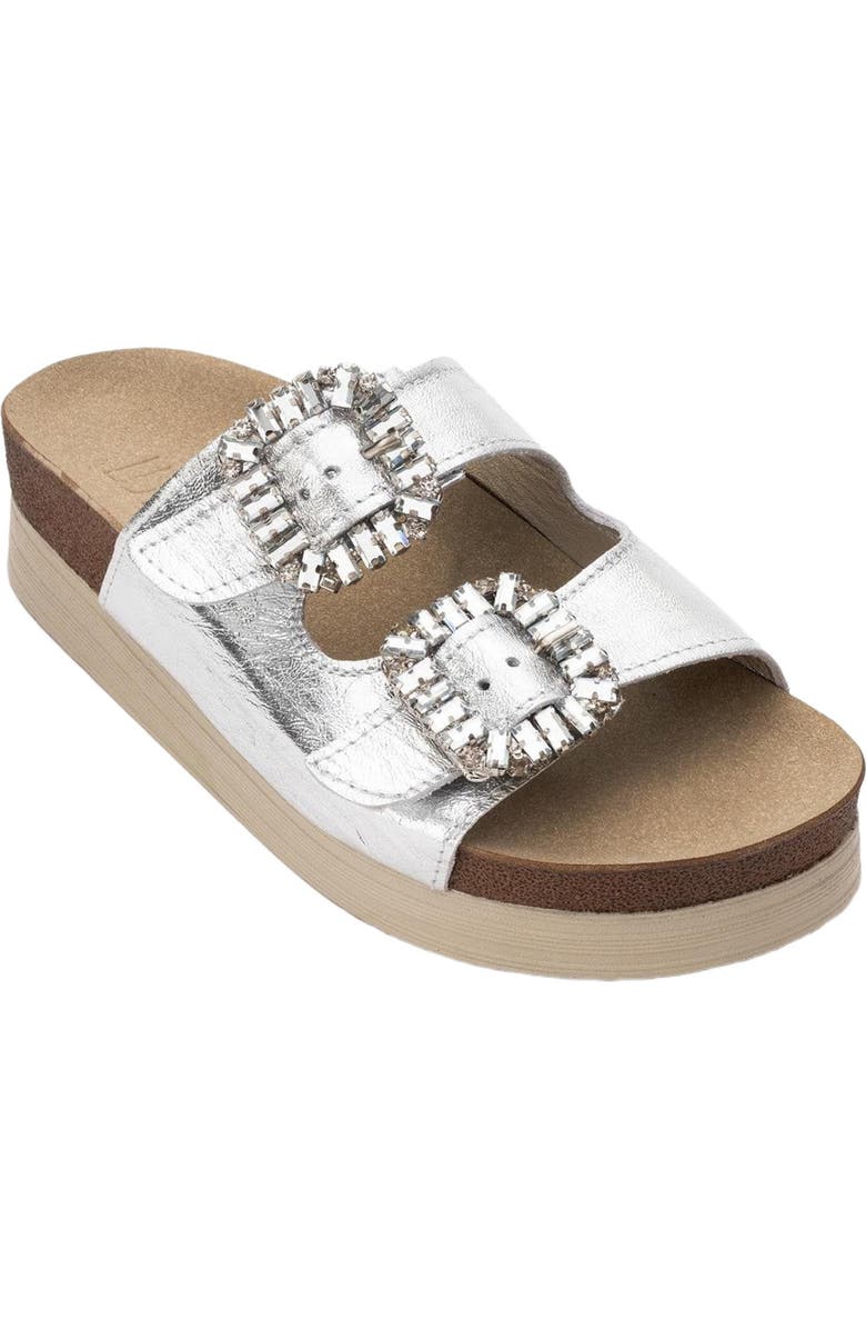 Forever & Always Shoes Polacca Leather Slide Sandal, Alternate, color,