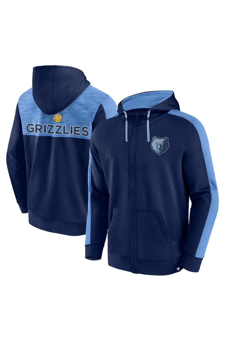 Men's Fanatics Branded Navy Memphis Grizzlies Rainbow Shot Full-Zip Hoodie, Main, color, Navy