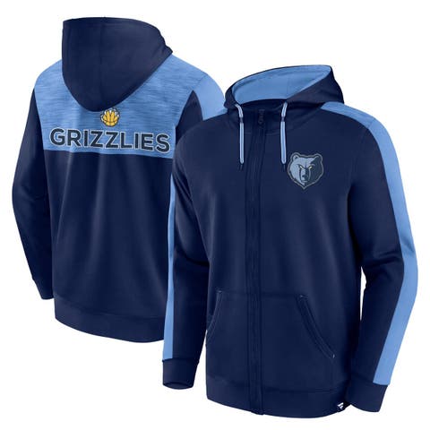 Men's Fanatics Branded Navy Memphis Grizzlies Rainbow Shot Full-Zip Hoodie