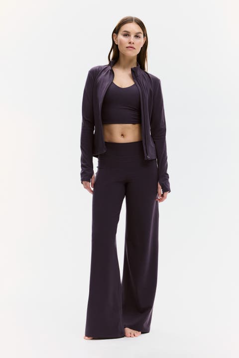 Wide-leg sports leggings with softmove