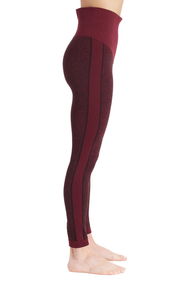 Ella Activewear Seamless Maternity Leggings, Alternate, color, BURGUNDY JACQUARD