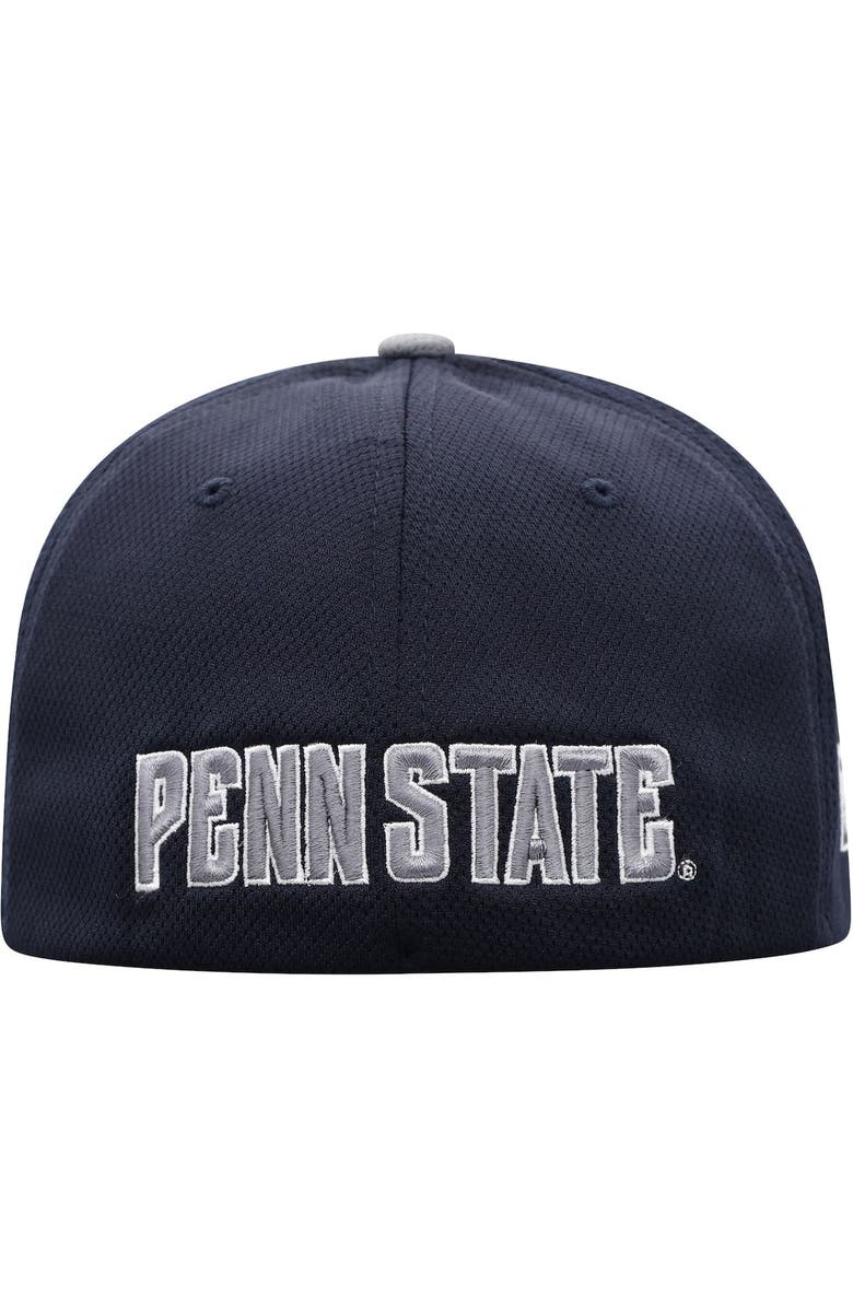 TOP OF THE WORLD Men's Top of the World Navy/Gray Penn State Nittany Lions Two-Tone Reflex Hybrid Tech Flex Hat, Alternate, color, Navy