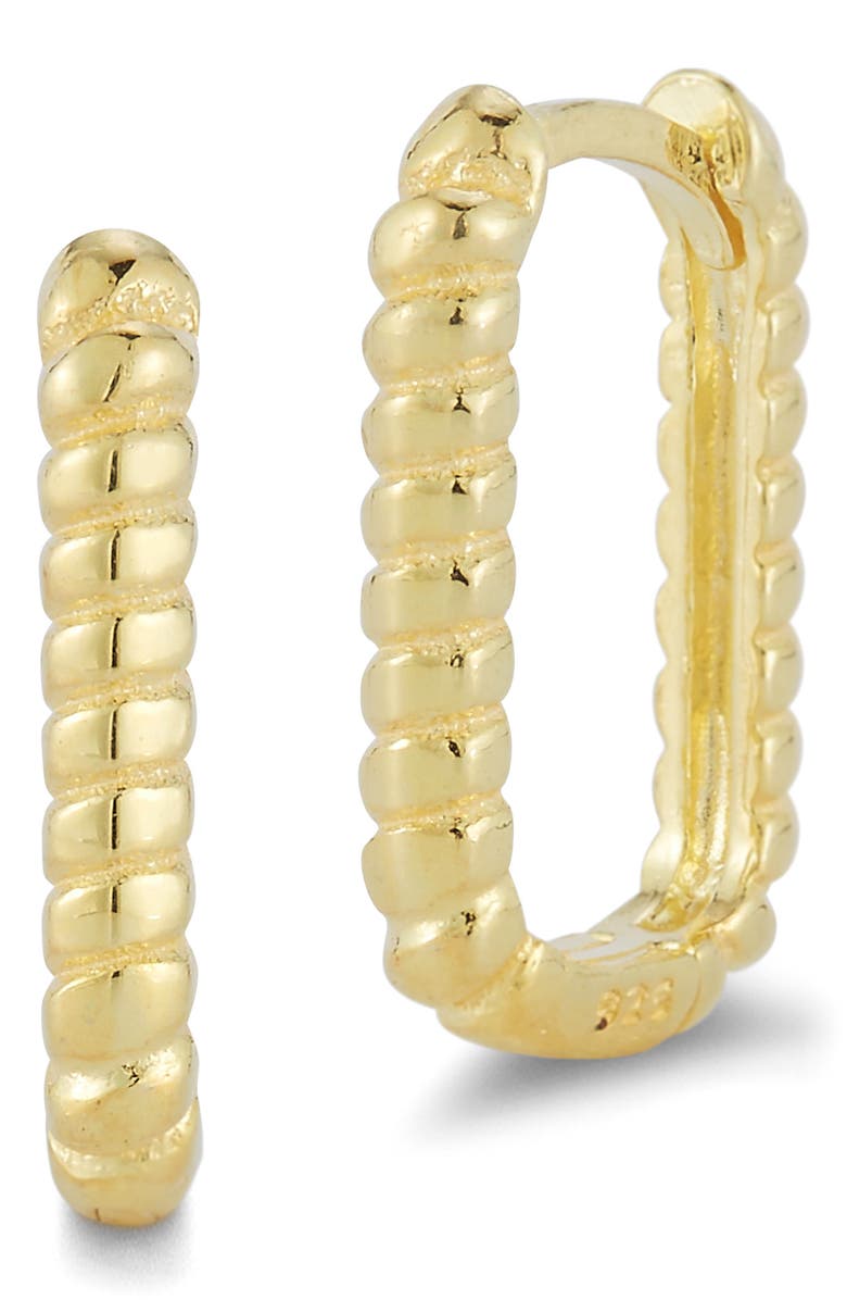 GLAZE JEWELRY Textured Oval Hoop Earrings, Main, color, Gold