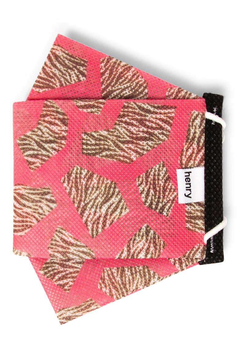 Adult Pleated Face Mask, Main, color, ZEBRA