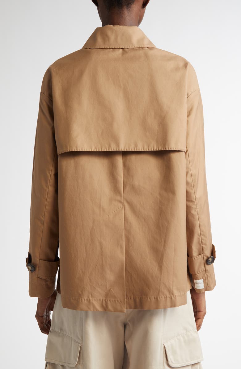 Max Mara Zeno Water Repellent Short Trench Coat, Alternate, color, 