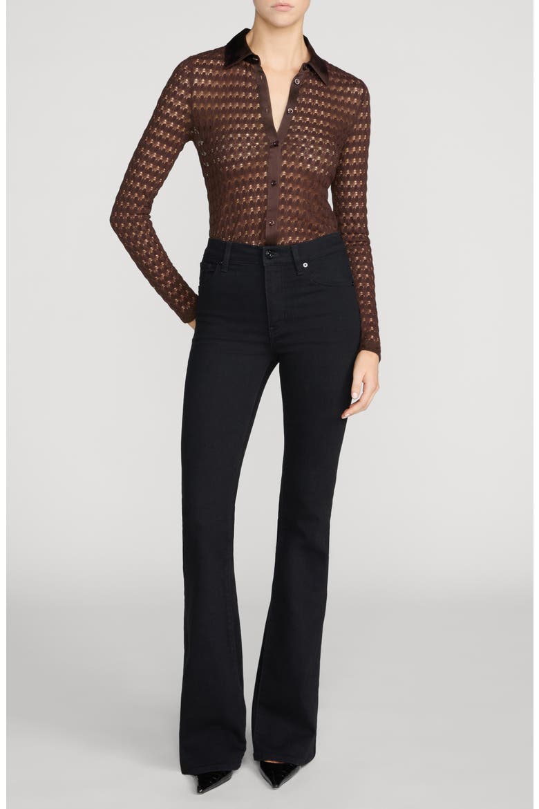 Bubble Stitch Shirt, Alternate, color, CHESTNUT