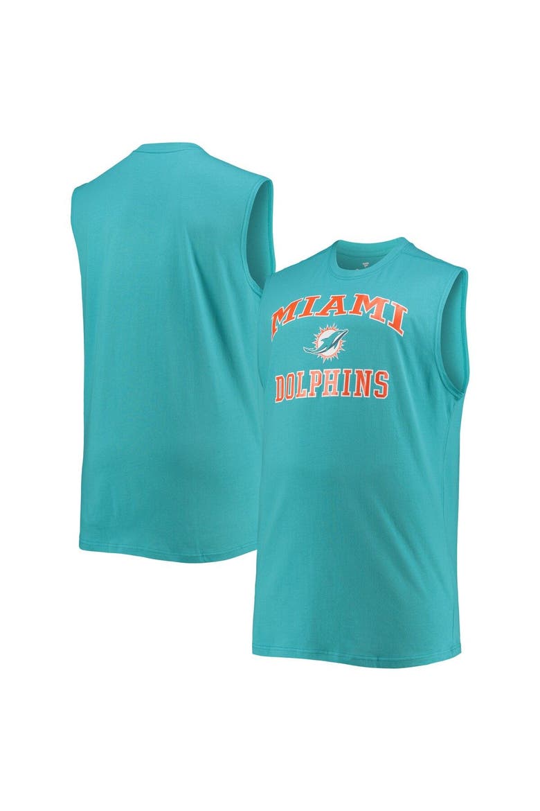 Men's Aqua Miami Dolphins Big & Tall Muscle Tank Top, Main, color, Aqua