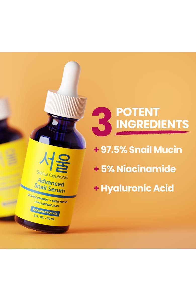 Seoul Ceuticals Advanced Snail Korean Skin Serum, Alternate, color, Clear