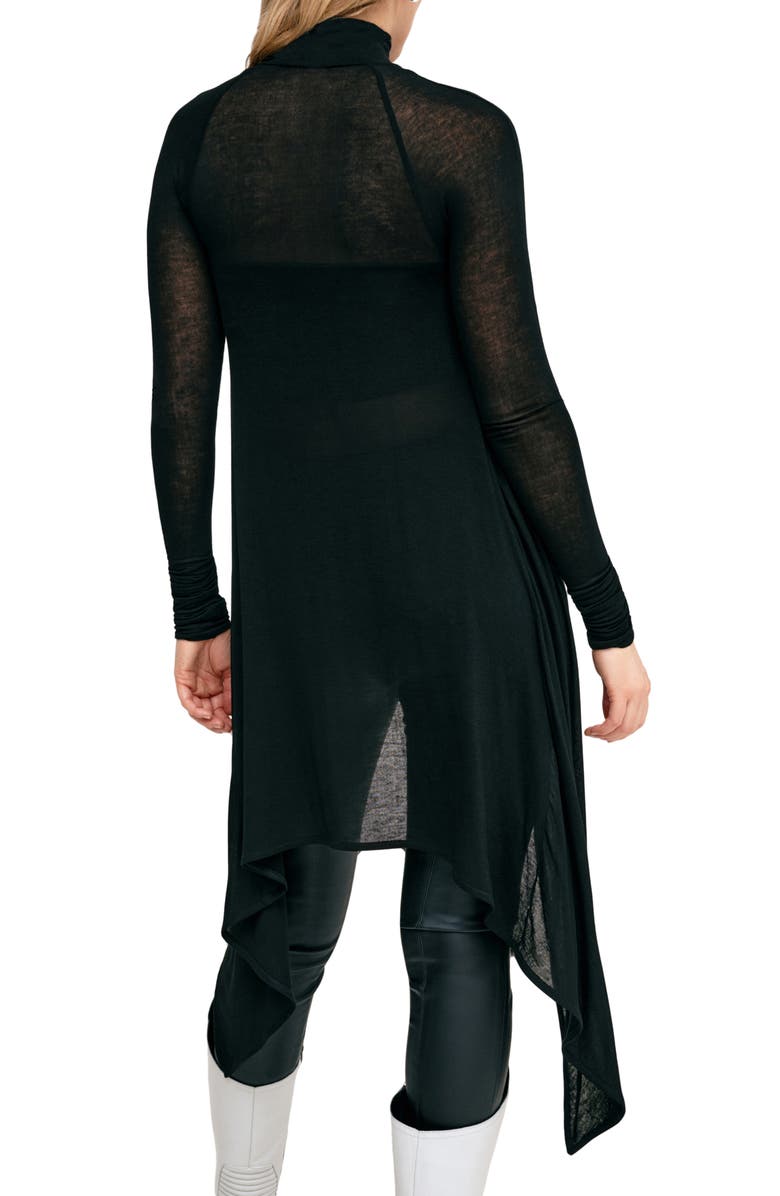 Marcella Asher Turtleneck Tunic Sweater, Alternate, color, Black