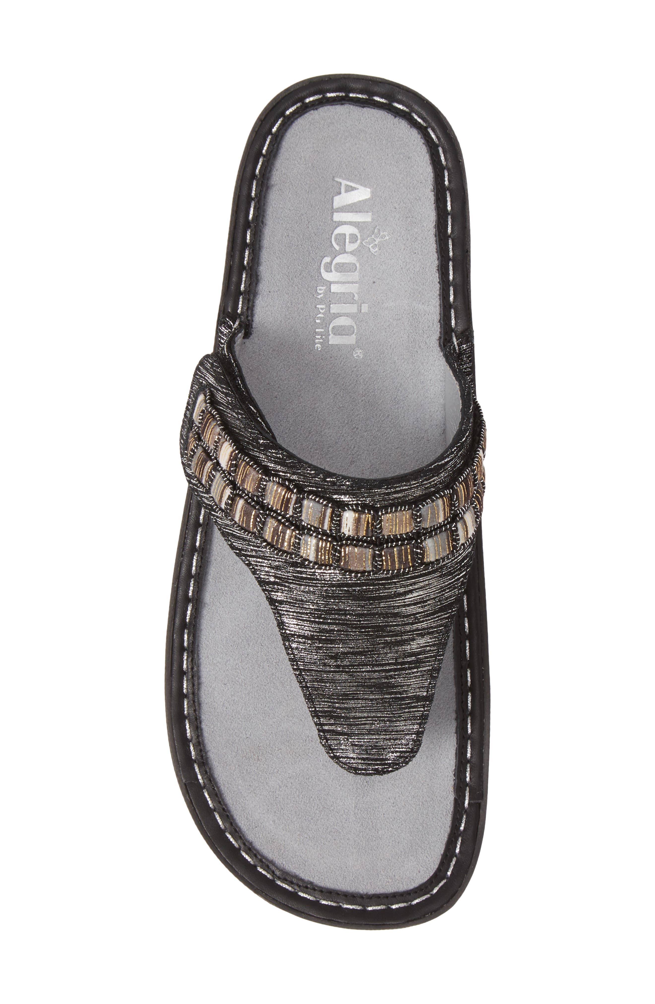 Alegria 'Vanessa' Thong Sandal, Alternate, color, SOIREE SILVER LEATHER