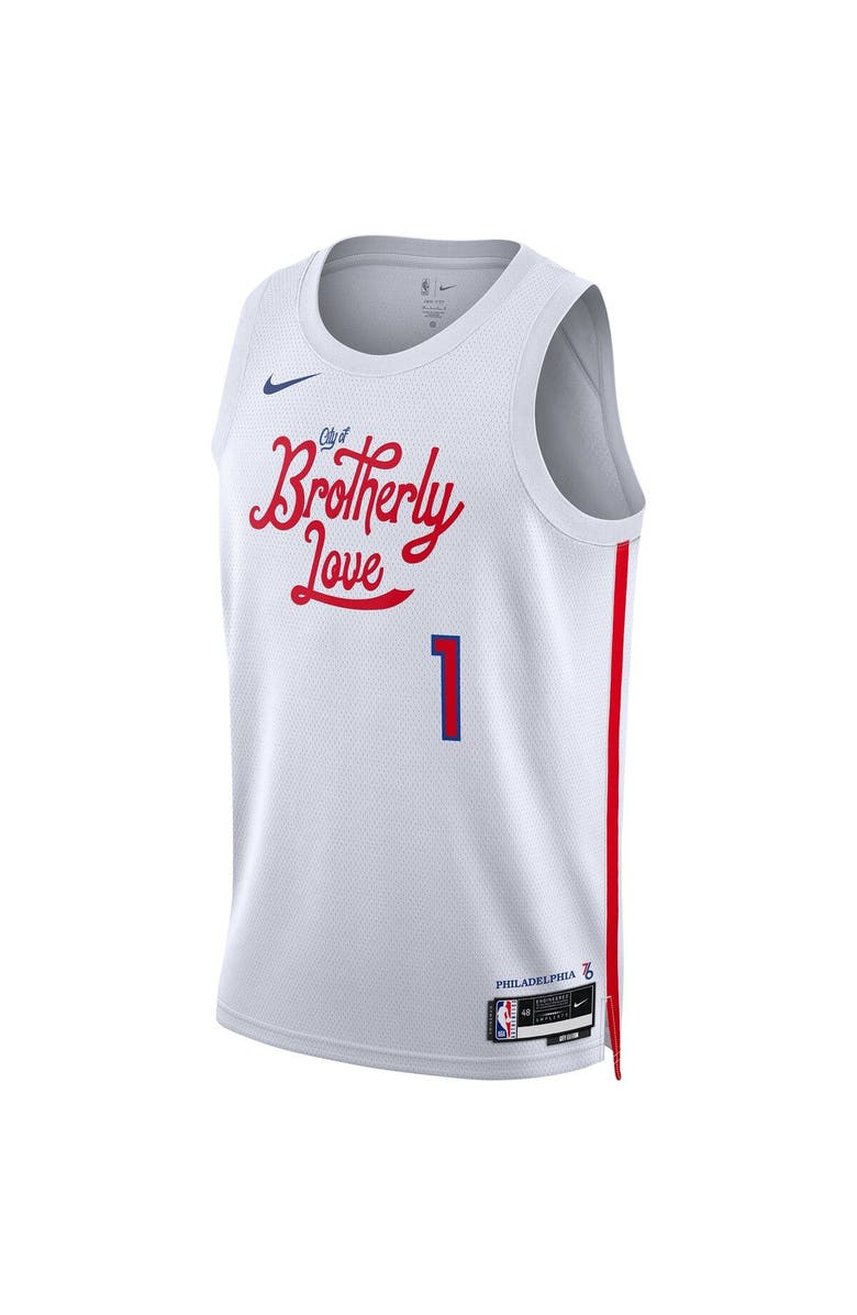 Nike Unisex Nike James Harden White Philadelphia 76ers 2022/23 Swingman Jersey - City Edition, Alternate, color, 