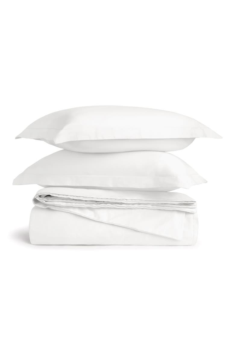 Cotton Solid Duvet Cover & Sham Set, Main, color, WHITE