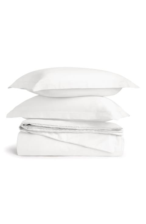 Cotton Solid Duvet Cover & Sham Set