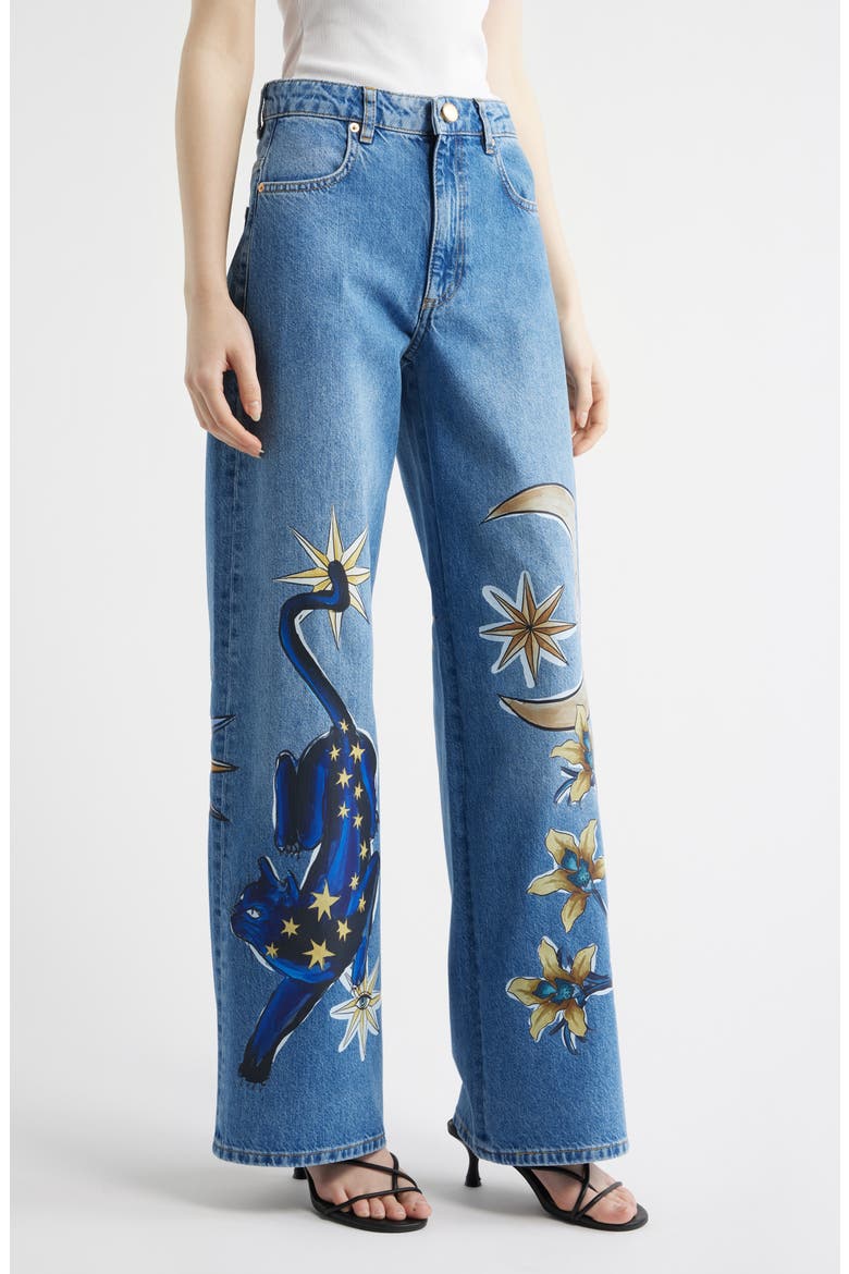 Mistical Wide Leg Jeans, Alternate, color, DENIM