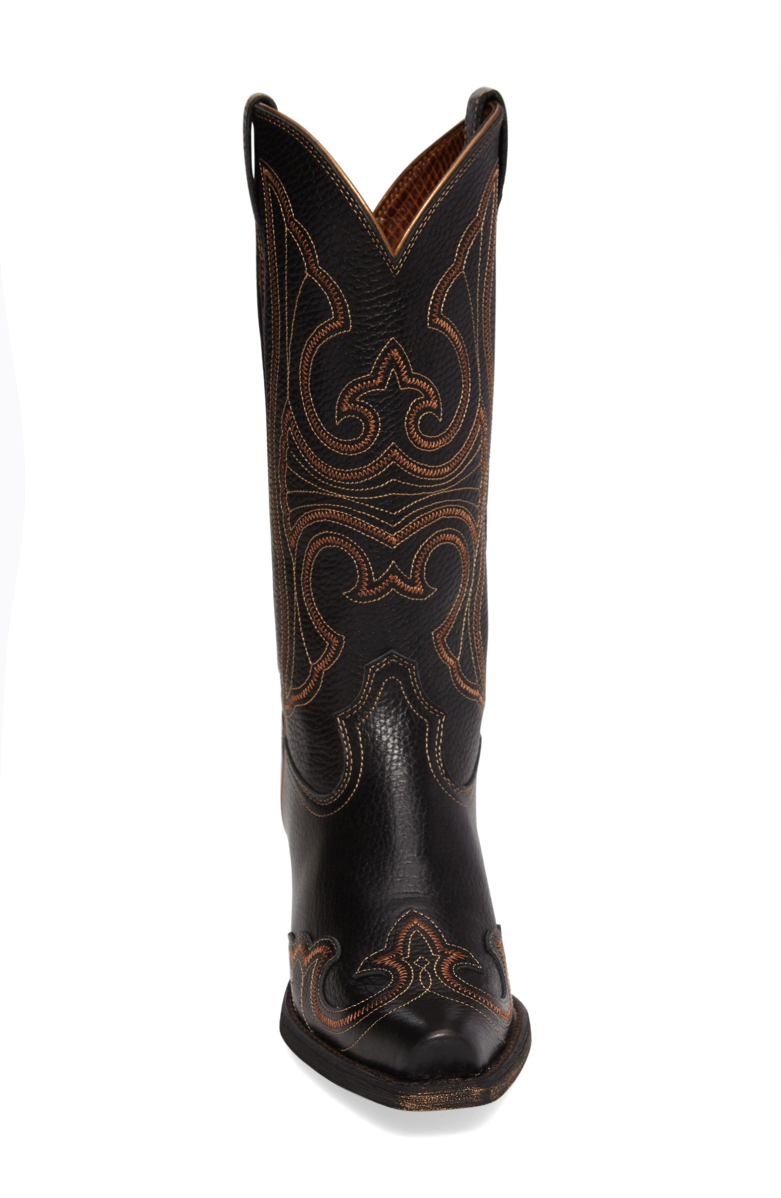 Ariat Round Up D-Toe Wingtip Western Boot, Alternate, color, 