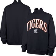 '47 Women's '47 Navy Detroit Tigers Oversized Vantage Mock Neck Sweatshirt