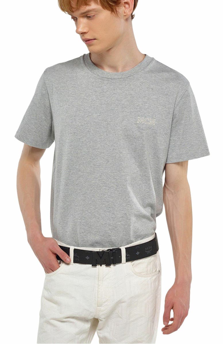 MCM Claus M Reversible Belt 1.75 inches in Visetos, Alternate, color, Black