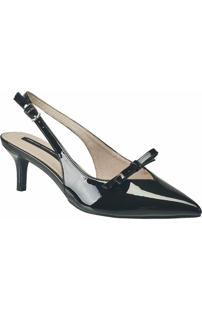 French Connection Quinny Slingback Kitten Heel, Main, color, Black
