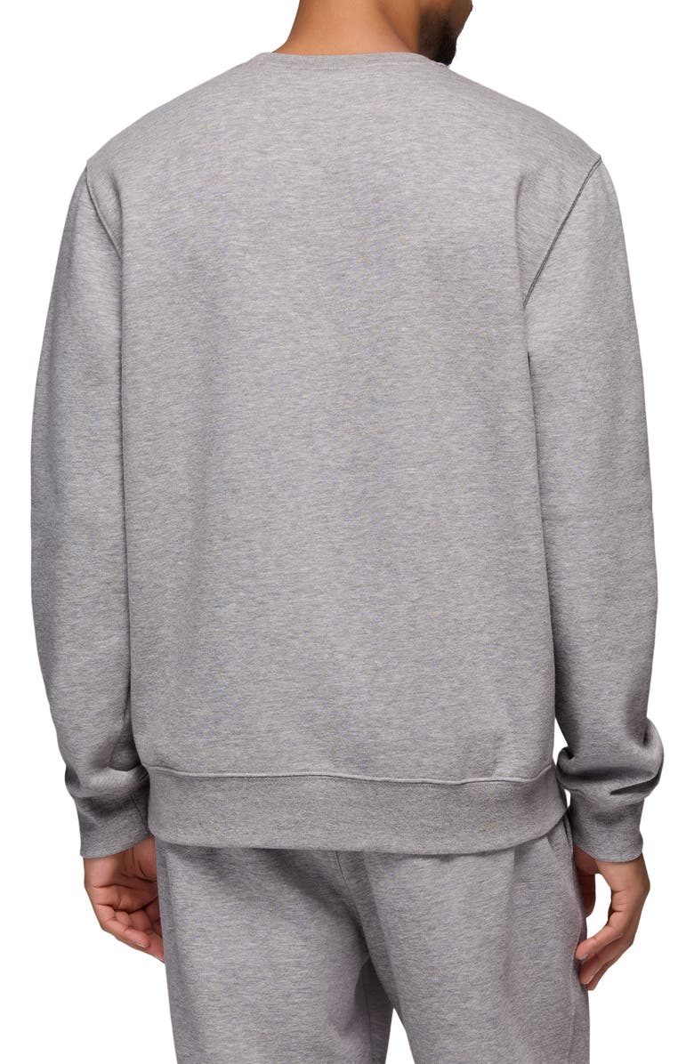 prAna Fleece Crewneck Sweatshirt, Alternate, color, Heather Grey