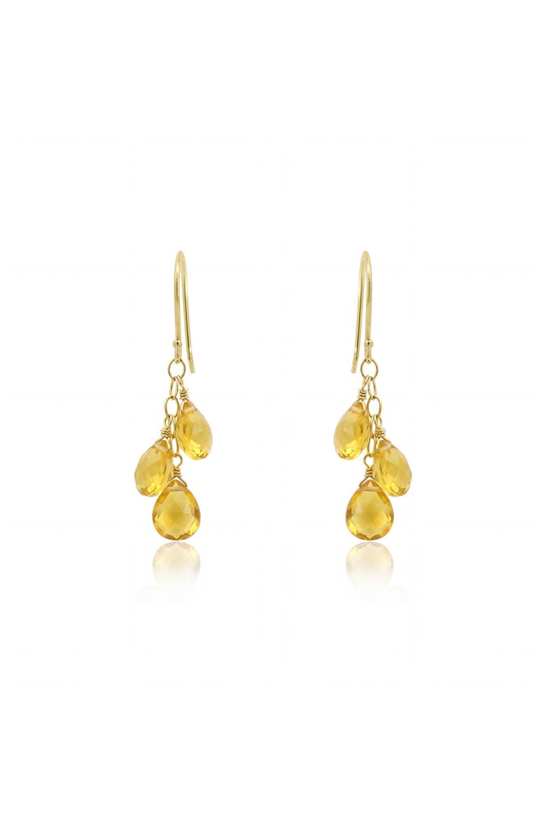 Citrine Bead Dangle Earrings, Alternate, color, Citrine