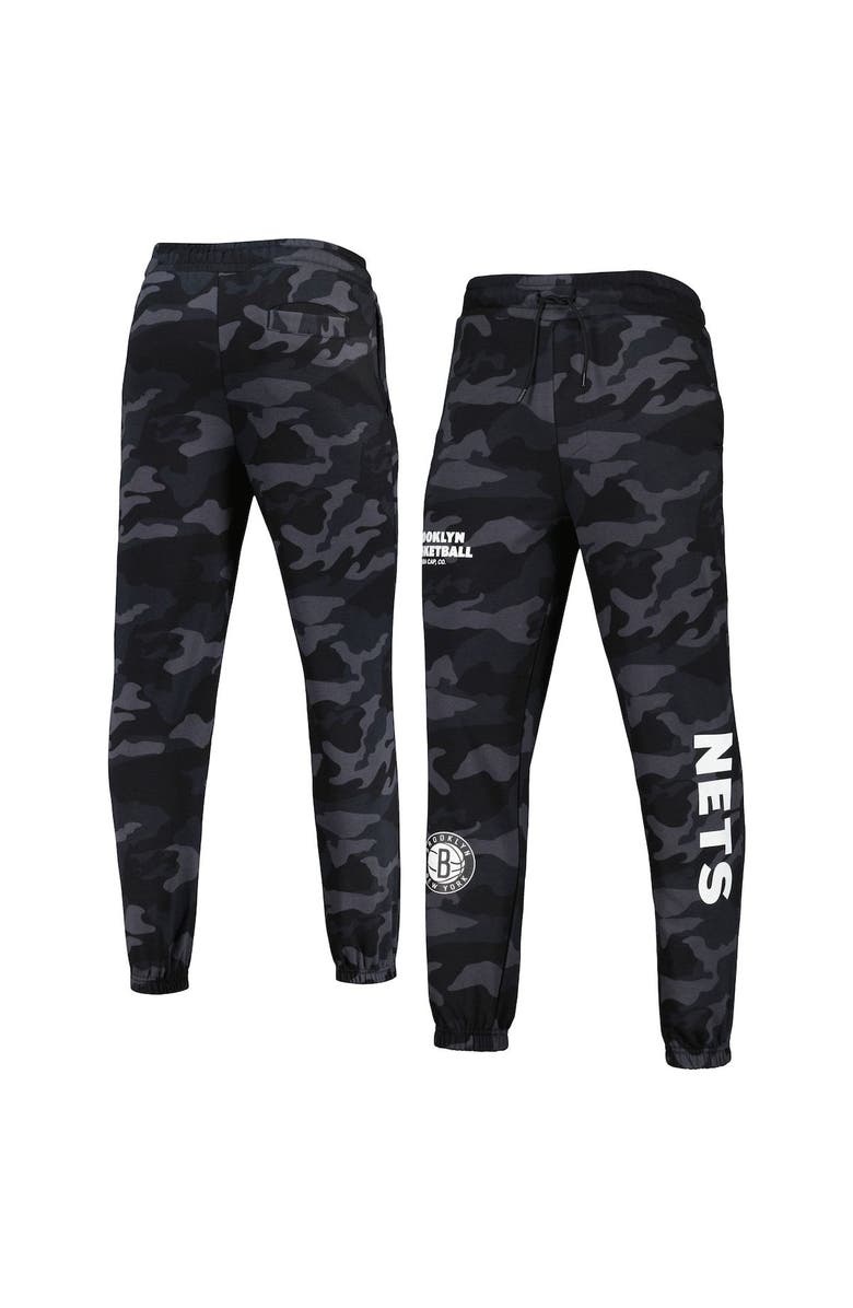 New Era Men's New Era Black/Camo Brooklyn Nets Tonal Joggers, Main, color, Black