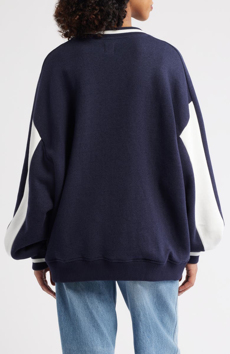 BOYS LIE Hayley Logo Detail Cotton Blend Sweatshirt, Alternate, color, Navy Multi