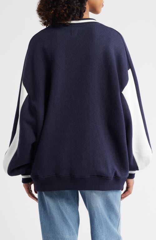 Boys Lie Hayley Logo Detail Cotton Blend Sweatshirt In Blue