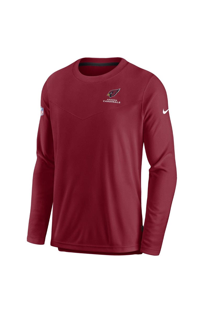 Nike Men's Nike Cardinal Arizona Cardinals Sideline Lockup Performance Long Sleeve T-Shirt, Alternate, color, Cardinal