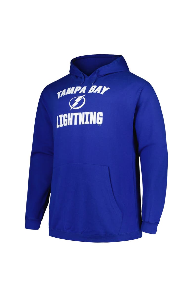 PROFILE Men's Profile Blue Tampa Bay Lightning Big & Tall Arch Over Logo Pullover Hoodie, Alternate, color, Blue