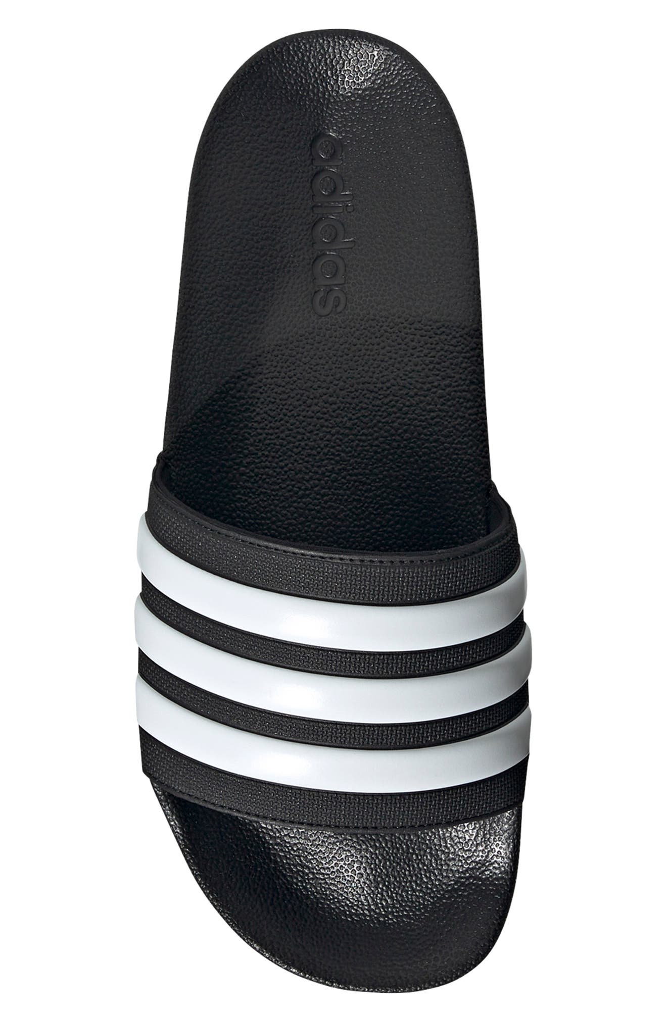 adidas Adilette Shower Slide, Alternate, color, Core Black/Ftwr White