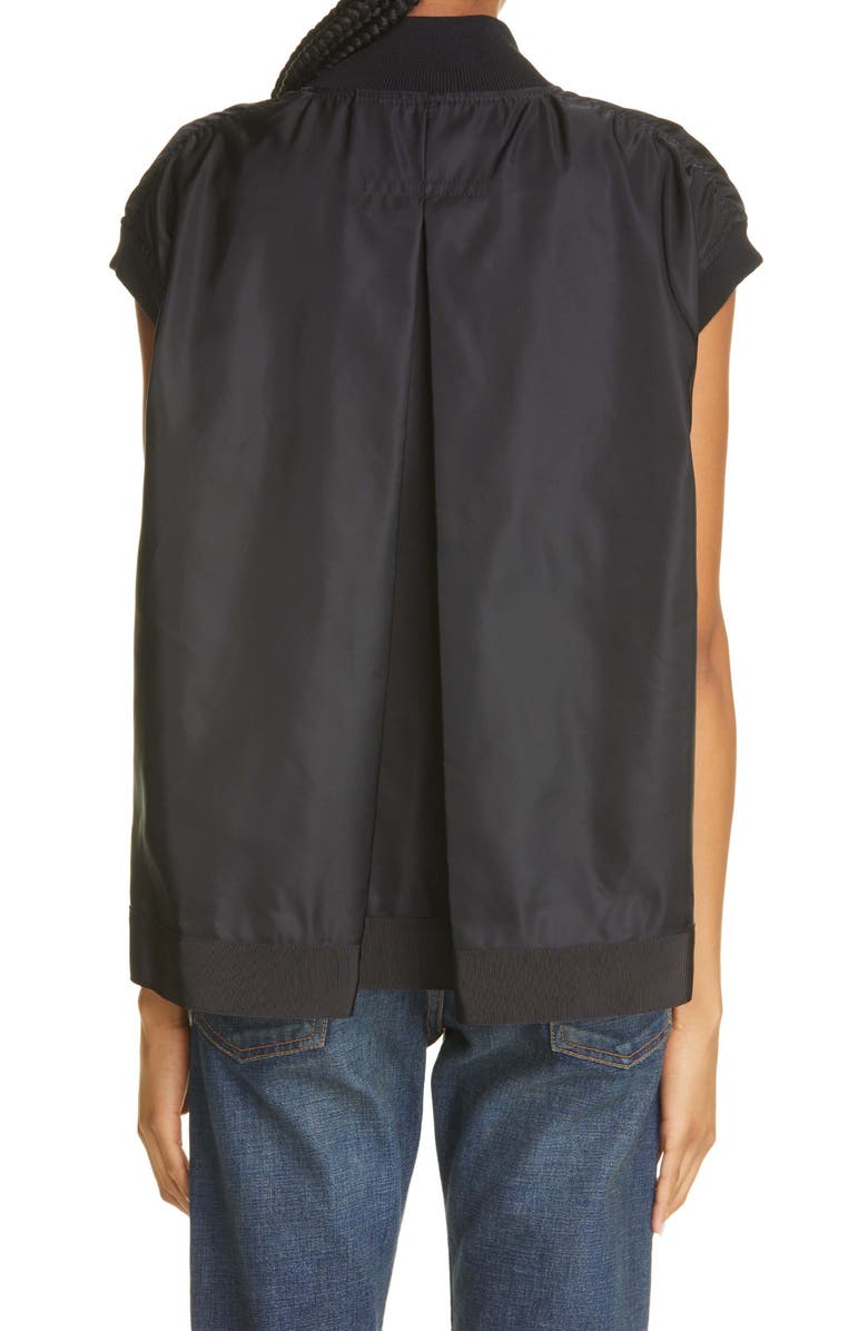 Sacai Twill Knit Nylon Vest, Alternate, color,