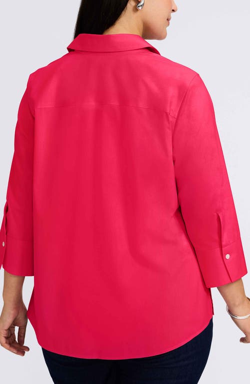 FOXCROFT FOXCROFT MARY NON-IRON STRETCH COTTON BUTTON-UP SHIRT