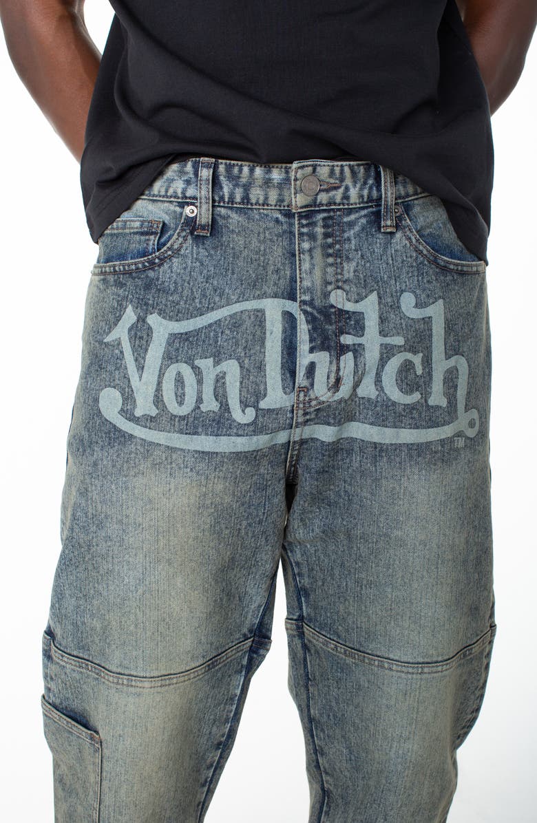 Von Dutch Acid Straight Leg Angel Jean, Alternate, color, Hazestone