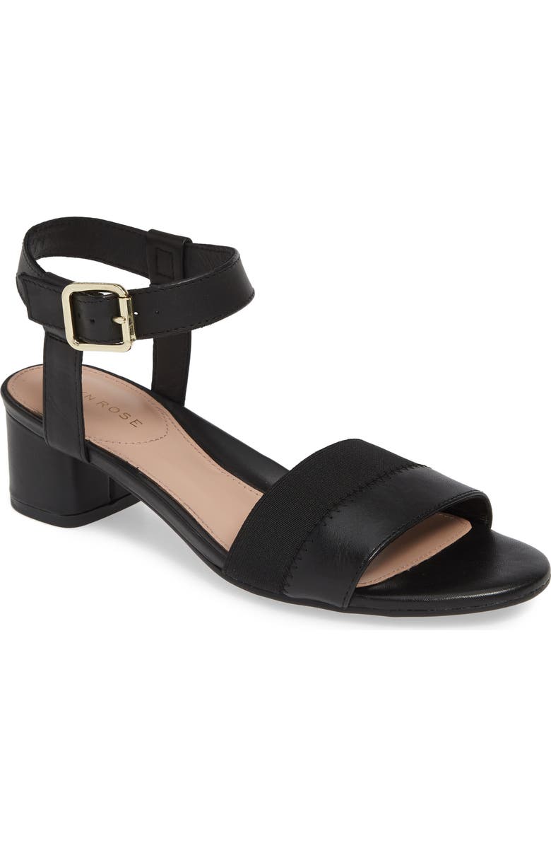 Taryn Rose Makena Sandal, Main, color, Black Leather