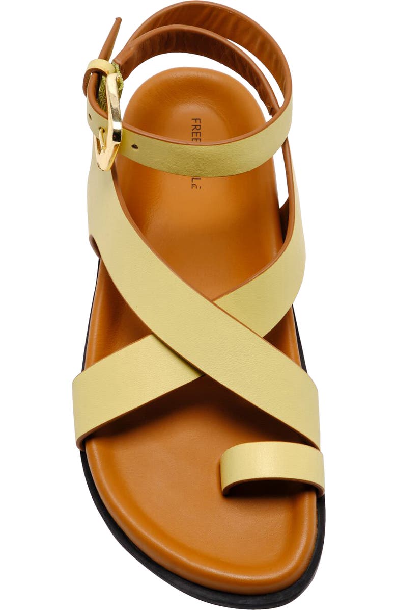 Free People Anya Ankle Strap Toe Loop Sandal, Alternate, color, Sun Butter