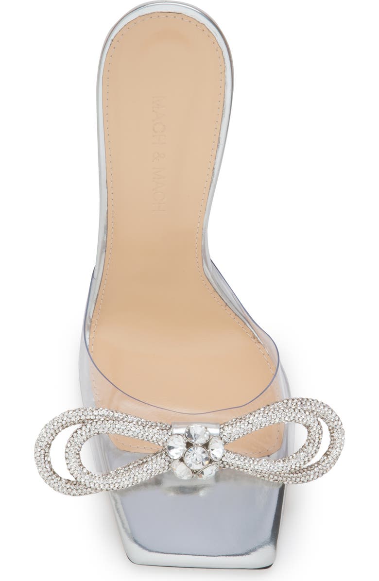 Mach & Mach Double Bow Clear Slide Sandal, Alternate, color,