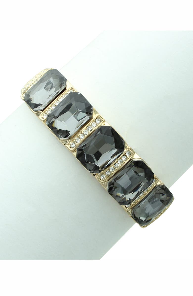 OLIVIA WELLES Penelope Crystal Cuff Bracelet, Alternate, color, Gold / Grey / Clear