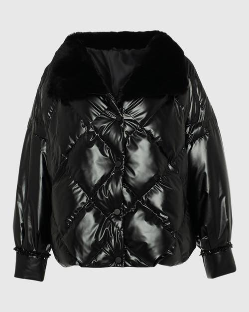 Gorski Quilted Jacket With Shearling Lamb In Black