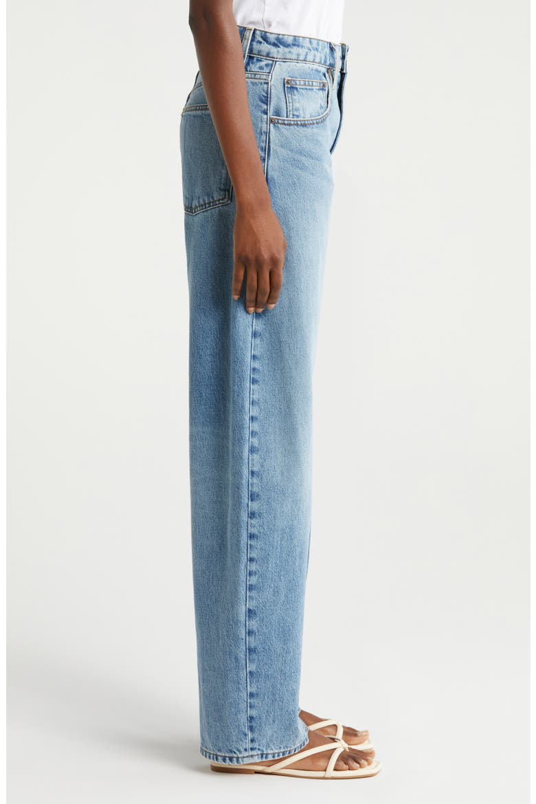 High Waist Barrel Leg Jeans, Alternate, color, DIVINE