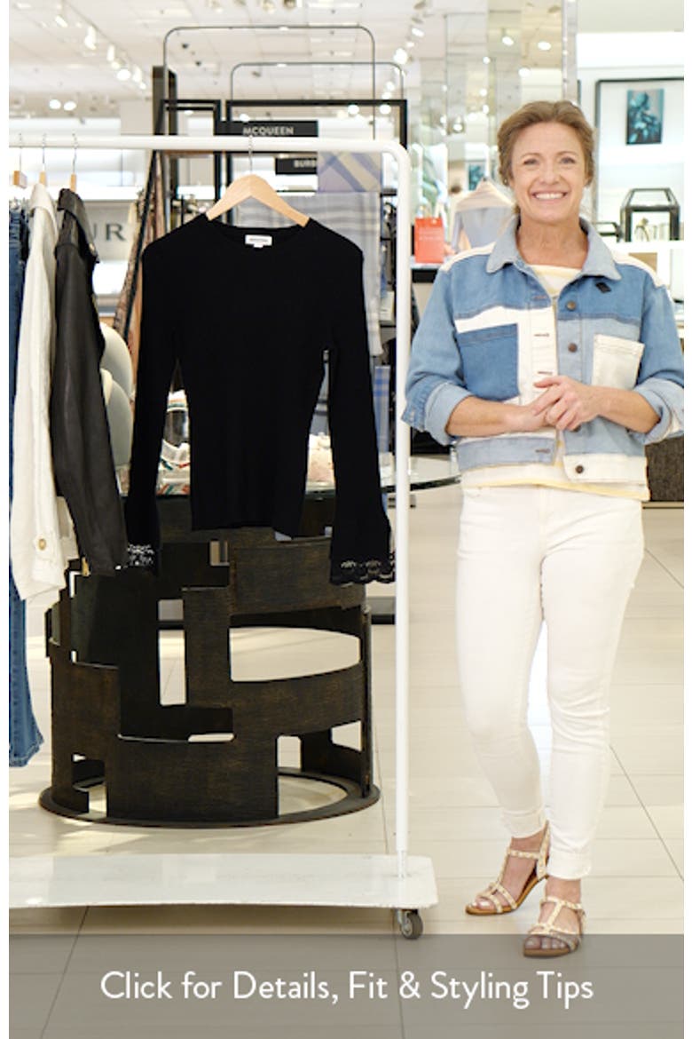 Lace Cuff Ribbed Sweater video