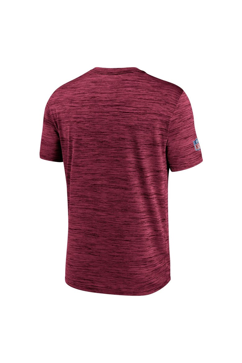 Men's Nike Burgundy Washington Commanders Sideline Velocity Athletic Stack Performance T-Shirt, Alternate, color, Burgundy