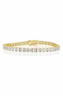 4mm Square Cubic Zirconia Tennis Bracelet