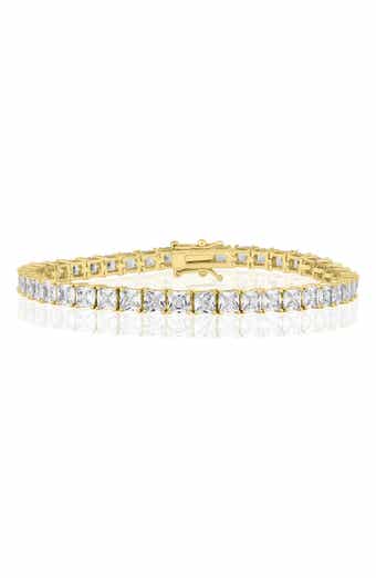 4mm Square Cubic Zirconia Tennis Bracelet